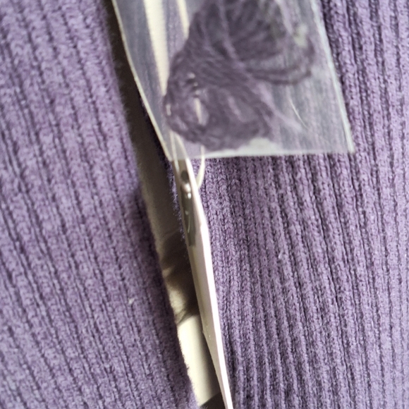 Tweeds Turtle Neck Sweater SzL Purple Long Sleeve Cotton Blend New With Tags - Picture 9 of 10